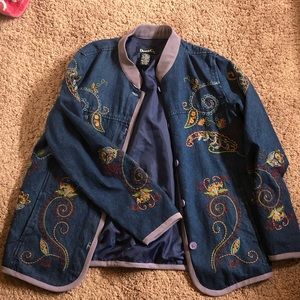 Denim Embroidered Jacket